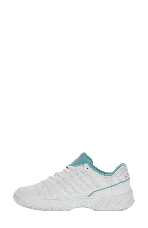 K-swiss Bigshot Light 4 Tennis Shoe In White/nile Blue/flower