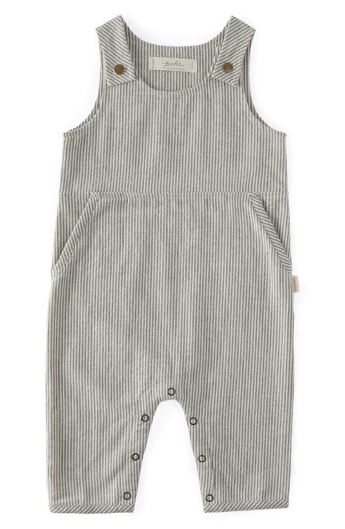 Pehr Babies'  Railroad Engineer Stripe Organic Cotton Overalls In Beige