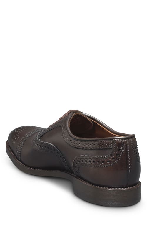 Shop Allen Edmonds Strand Cap Toe Oxford In Espresso