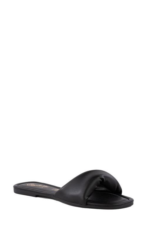 Seychelles Breath of Fresh Air Slide Sandal in Black V-Leather at Nordstrom, Size 6.5