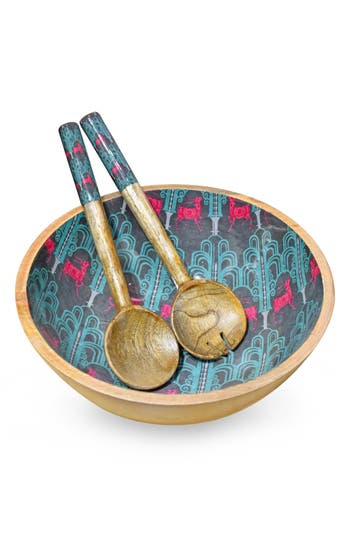 Tiramisu Salad Bowl Set In Pink/purple