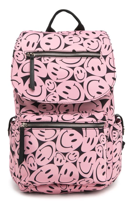 Madden Girl Proper Flap Nylon Backpack In Blush Multi