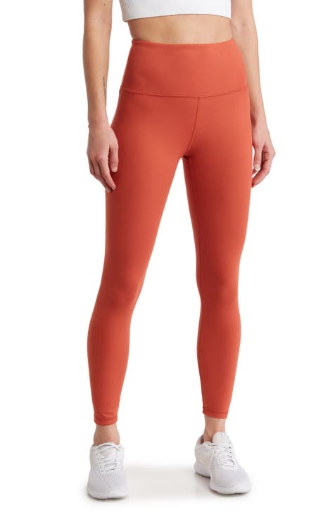 Cycle House By Marika Chaser Ankle Leggings Solid Red Orange M