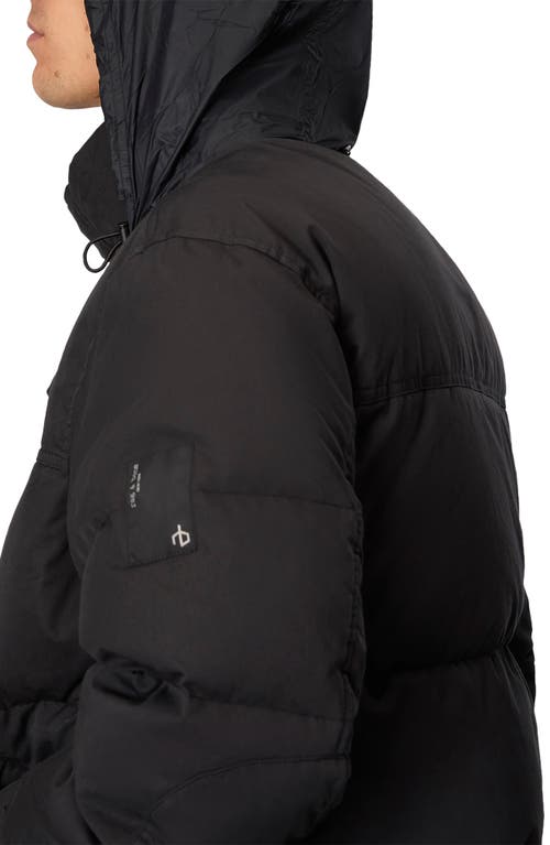 Rag & Bone Bubble Down Puffer Jacket In Jet Black