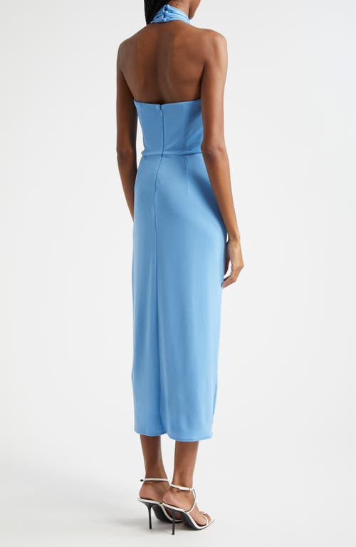 Shop Cinq À Sept Kaily Halter Midi Dress In Flyway