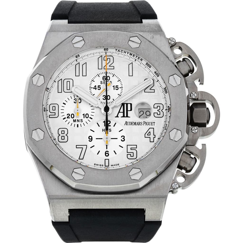 Watchfinder & Co. Audemars Piguet Royal Oak Offshore Chronograph Rubber Strap Watch, 48mm In Black/silver