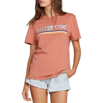 Volcom Lock It Up Graphic Tee, Pink