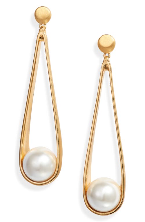 Ipanema Drop Earrings in Pearl/Gold