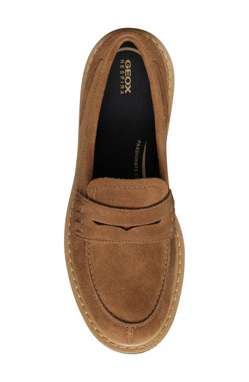 Shop Geox Elidea Platform Loafer In Dark Camel