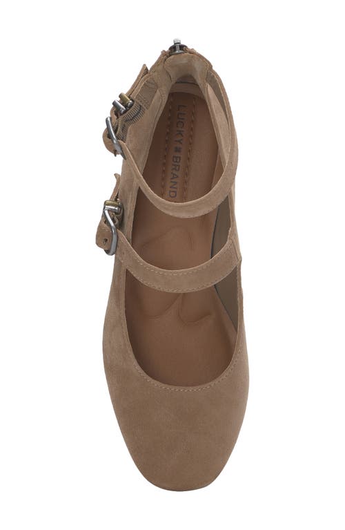 Shop Lucky Brand Cemli Ankle Strap Pump In Porcini