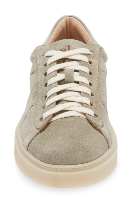 Eleventy Suede Low Top Sneaker In Green