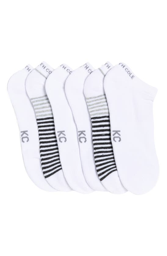Kenneth Cole 6-pack No-show Socks In White