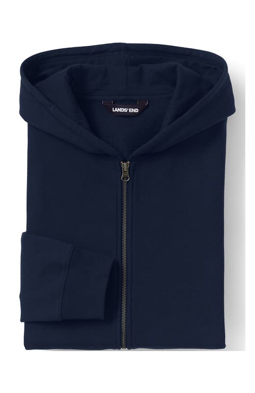 Lands' End School Uniform Kids Zip Front Sweatshirt In Classic Navy