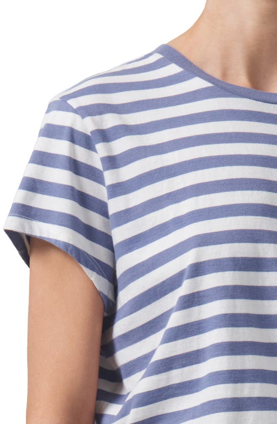 Shop Citizens Of Humanity Kyle Stripe Organic Cotton Baby Tee In Adobe Stripe