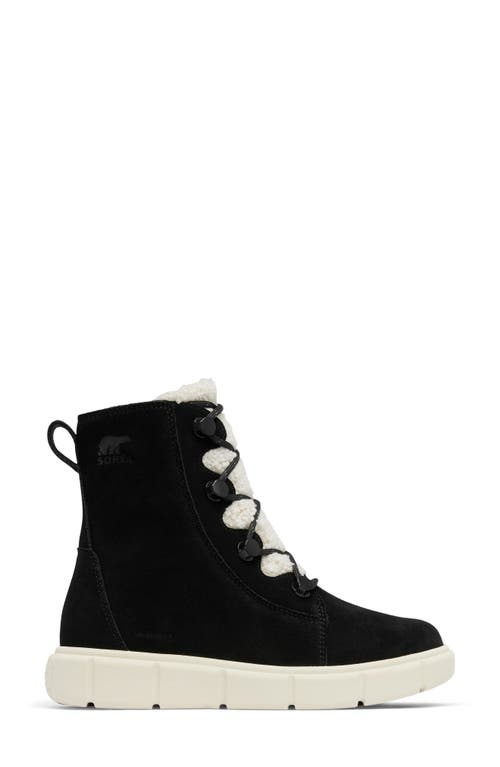 Shop Sorel Explorer Iii Joan Waterproof Boot In Black/chalk