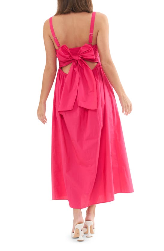 RIPE MATERNITY RIPE MATERNITY TAMARA TIE BACK POPLIN MIDI MATERNITY SUNDRESS