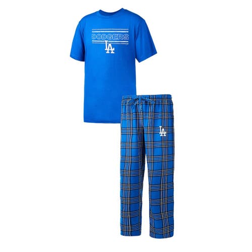Men's Concepts Sport Royal/Black Los Angeles Dodgers Badge T-Shirt & Pants Sleep Set