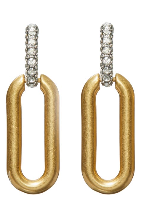 Tory Burch Women's Miller Stud Enamel Hoop Earrings