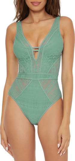 Sage green sales one piece swimsuit