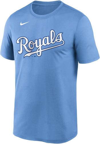 Nike Men's Nike Light Blue Kansas City Royals Wordmark Legend Performance  T-Shirt