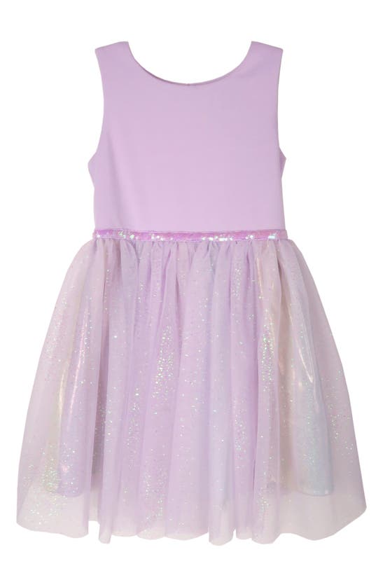 Zunie Kids' Sequin Glitter Dress In Lilac