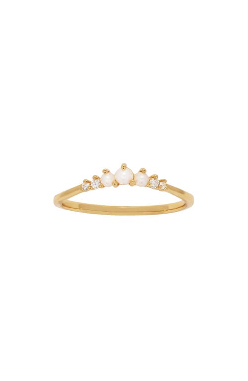 Made By Mary Freshwater Pearl Ring In Gold