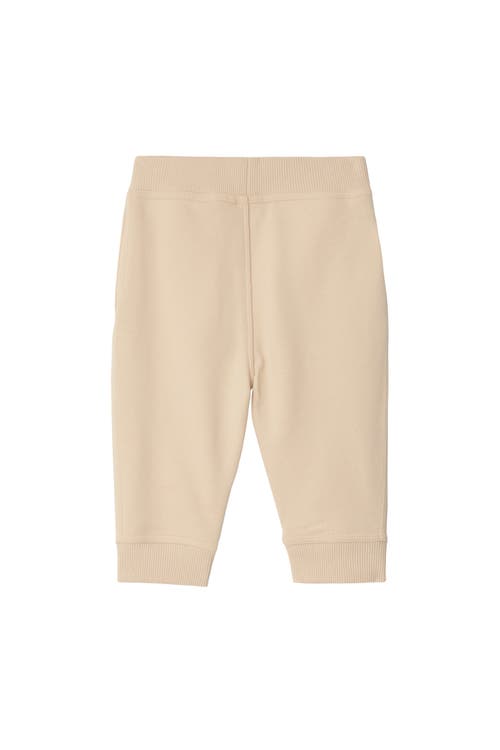 Burberry Check Label Cotton Jogging Pants In Calico