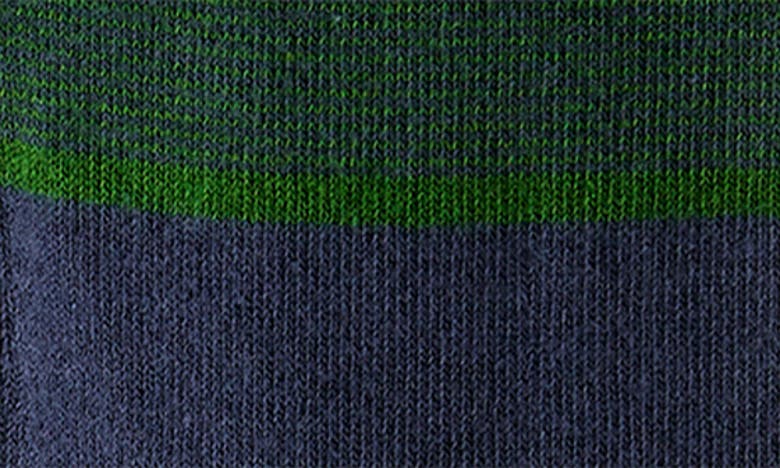 Shop Ted Baker Sokkfor Stripe Organic Cotton Blend Dress Socks In Dark Green