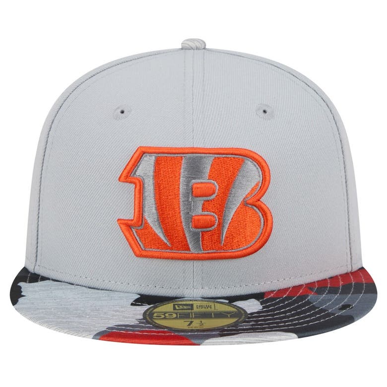 Shop New Era Gray Cincinnati Bengals Active Camo 59fifty Fitted Hat