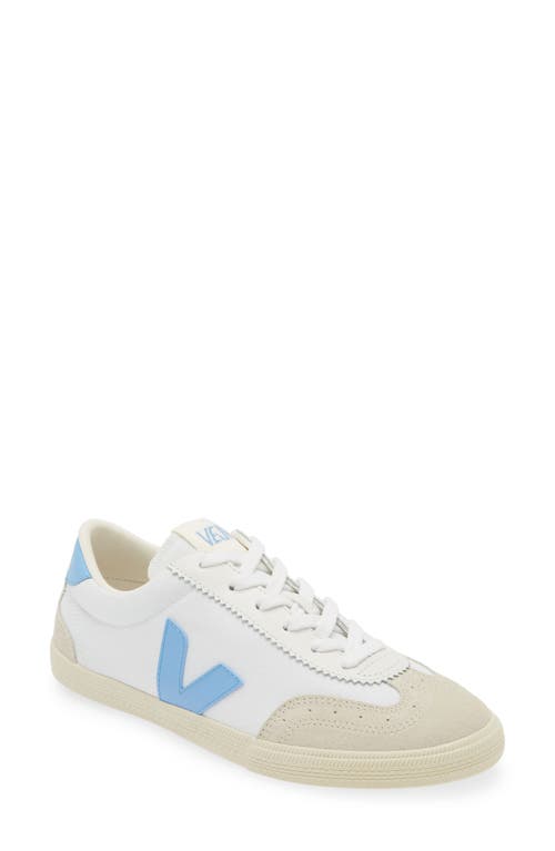 Veja Volley Low-top Court Sneakers In White/aqua
