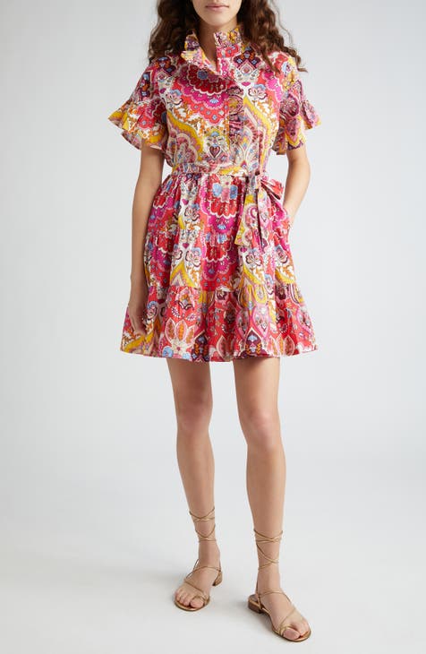 Orange Floral Dresses for Women