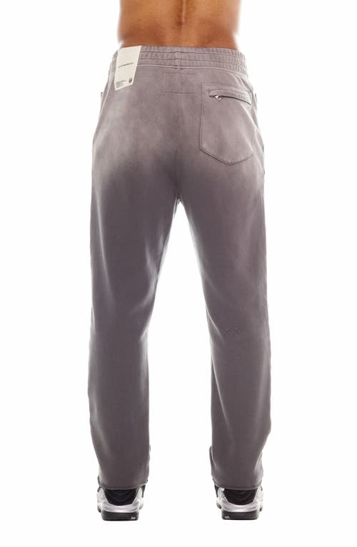 Cult Of Individuality Open Hem Sweatpants In Vintage Charcoal