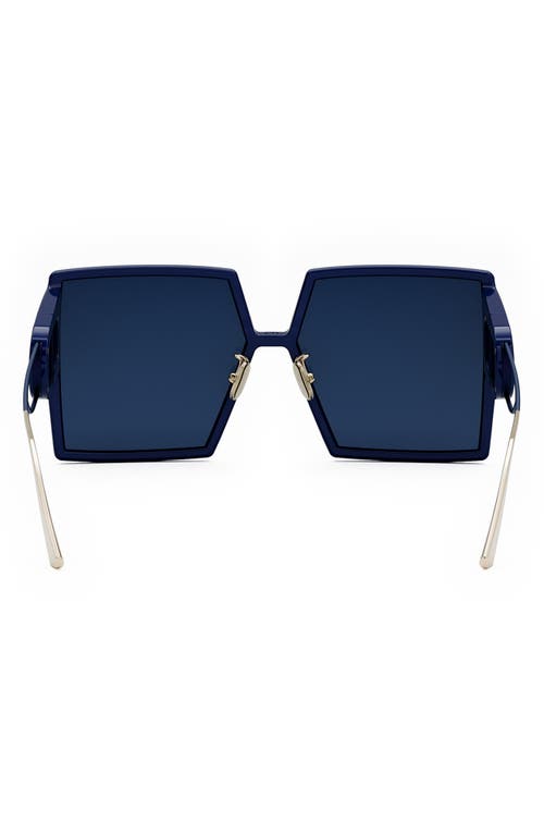 Shop Dior 30montaigne Su 58mm Square Sunglasses In Shiny Blue/blue