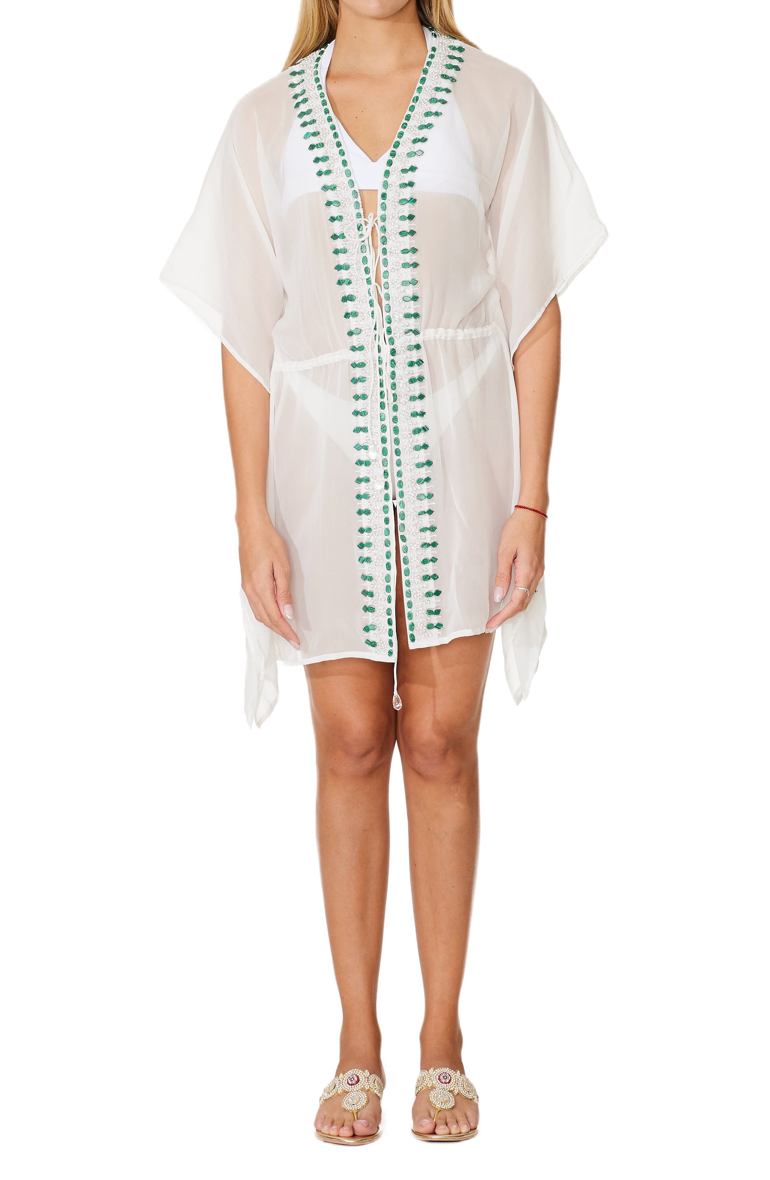 RANEES Beaded CoverUp Tunic Nordstromrack