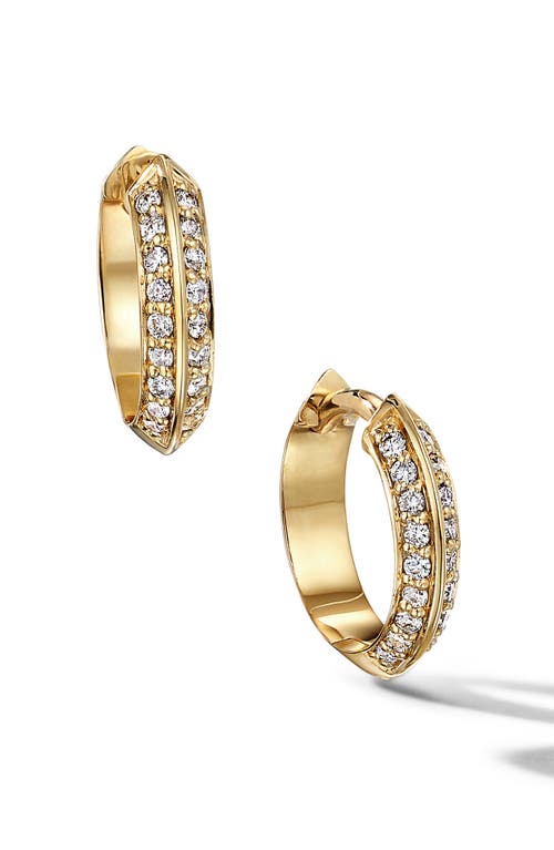 Cast The Demi Defiant Iced Diamond Hoop Earrings in Gold at Nordstrom