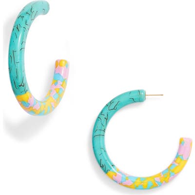 Lele Sadoughi Medium Broadway Hoop Earrings