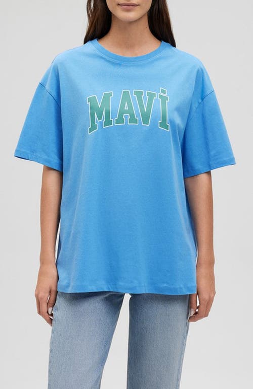 Mavi Jeans Logo Relaxed Fit Cotton Graphic T-Shirt in Marina at Nordstrom