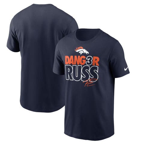 Youth Russell Wilson Navy Denver Broncos Mainliner Player Name & Number  T-Shirt