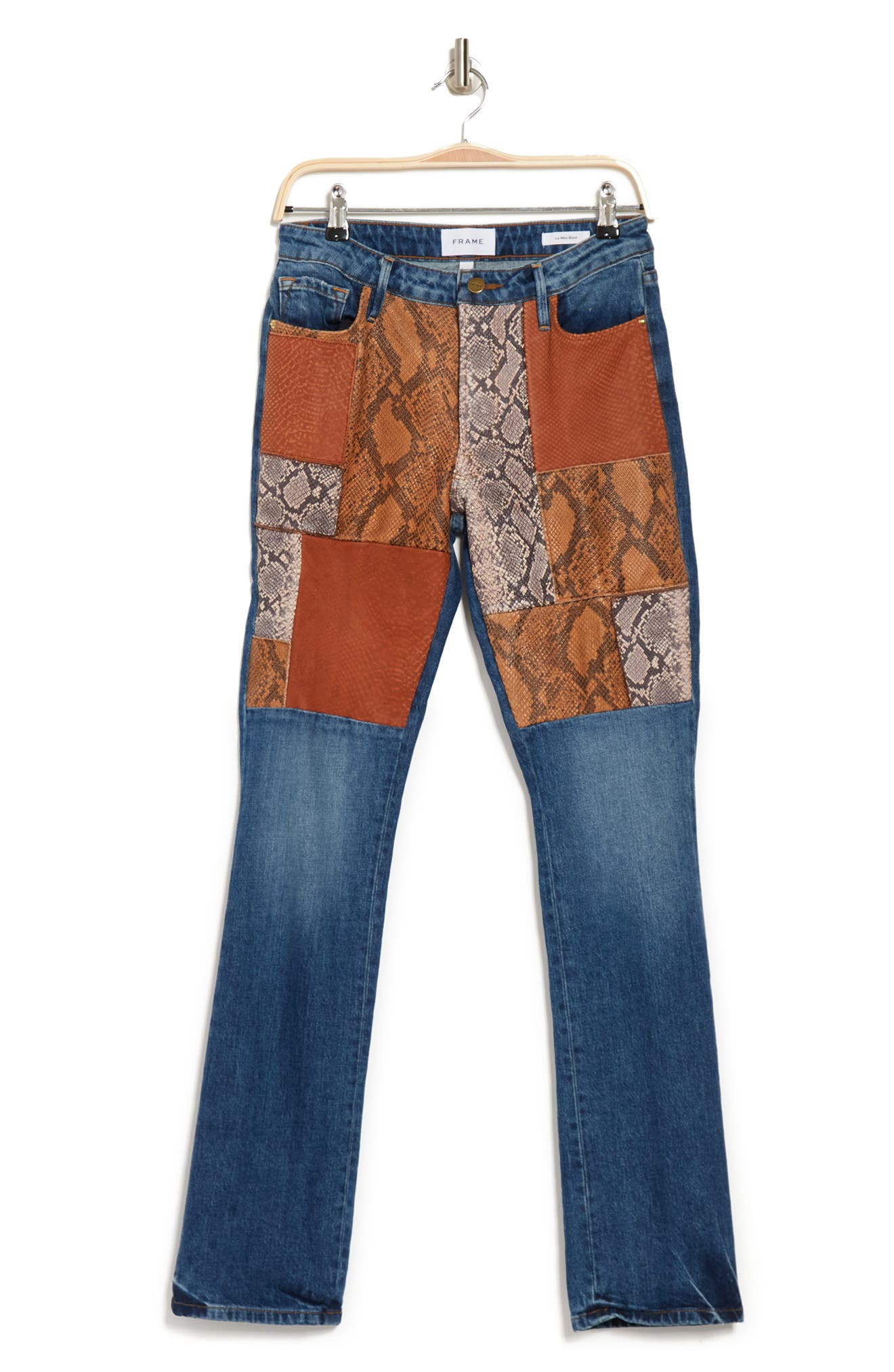 frame patchwork jeans