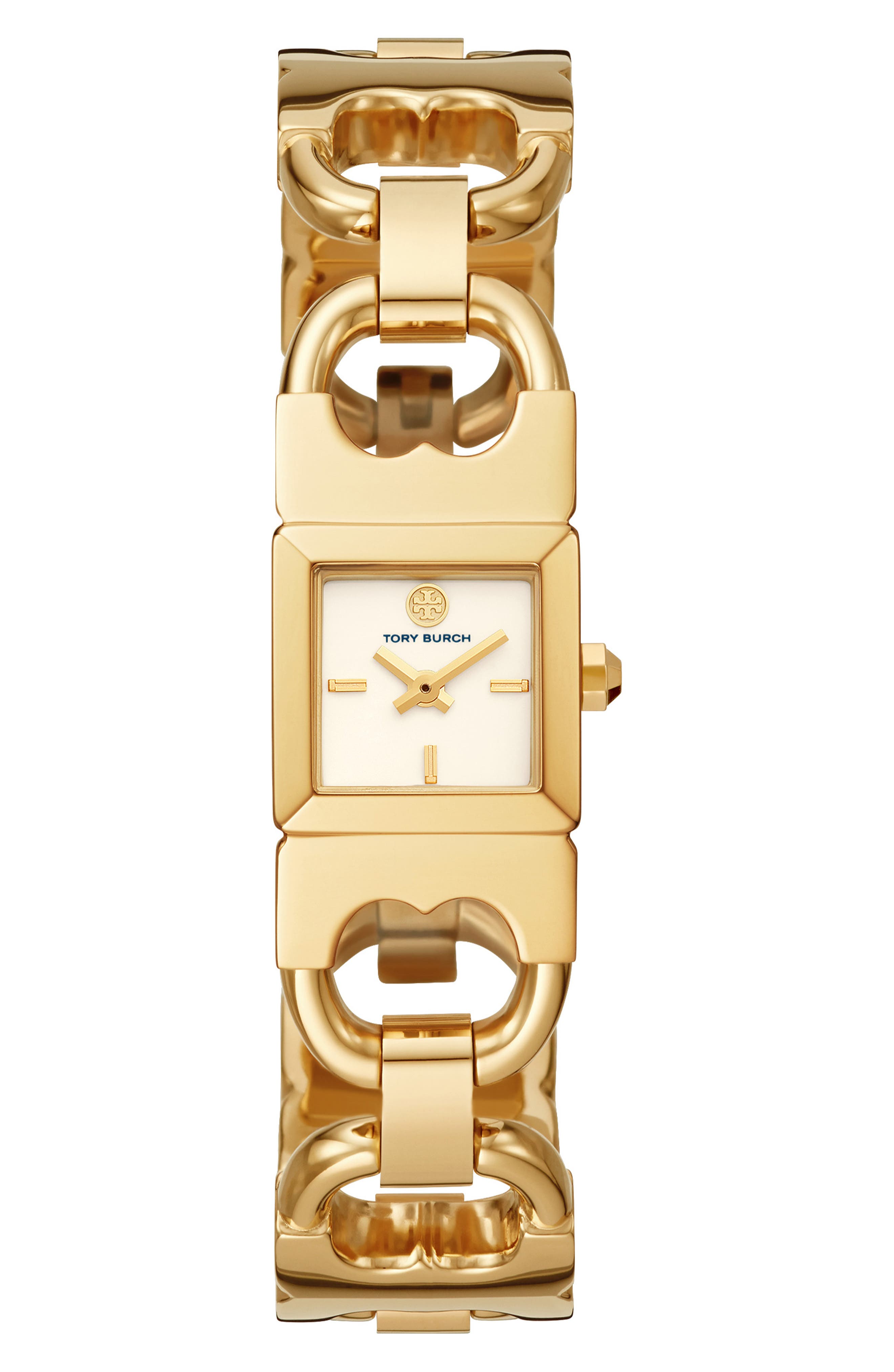 Tory Burch The Double-T Link Bracelet Watch in Gold Cover