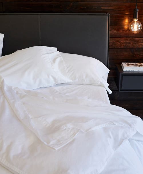 Pact Organic Room Service Sateen Flat Sheet In White