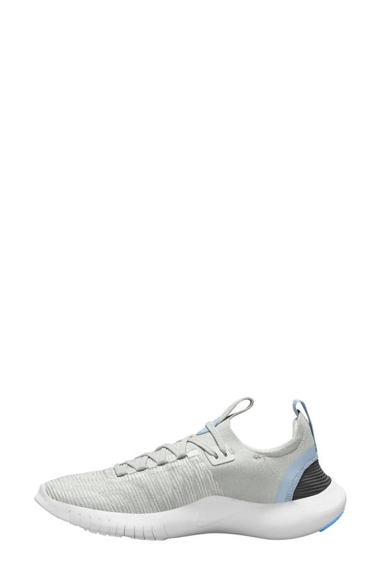 Shop Nike Free Run Flyknit Next Nature Running Shoe In Platinum Tint/ Grey/ Blue