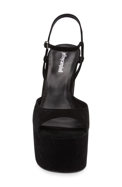 Jeffrey Campbell Ever Last Ankle Strap Platform Sandal In Black Suede