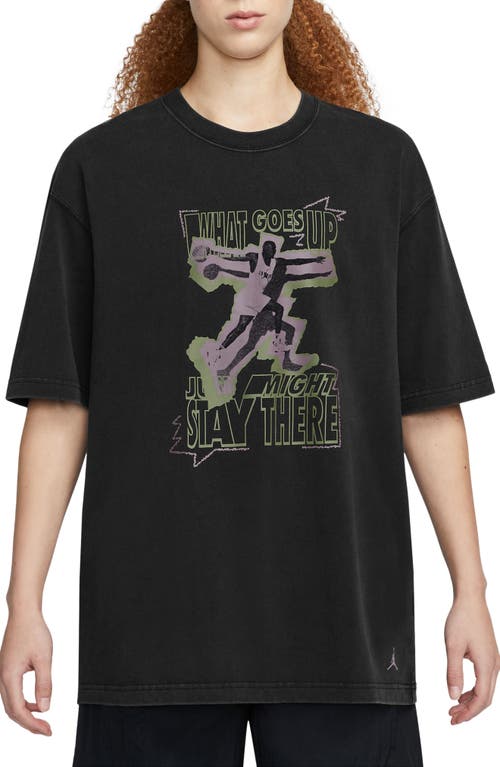 Jordan Heritage What Goes Up Oversize Graphic T-Shirt Black/Off Noir at Nordstrom,
