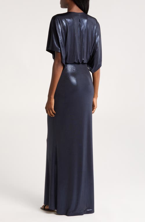 Shop Norma Kamali Obie Cover-up Gown In True Navy