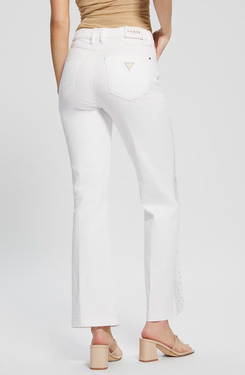 Guess Women's 1981 Embellished Kick Flare Jeans In Soda Bling