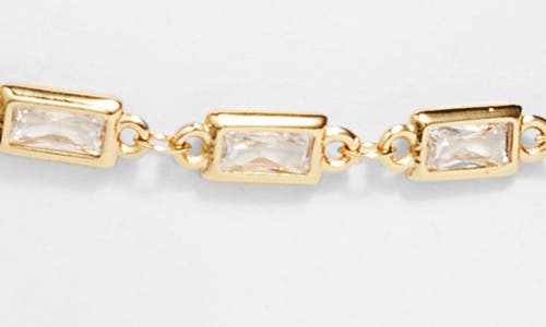 Vidakush Prism Crystal Anklet In Clear/gold