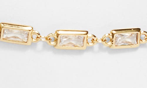 Shop Vidakush Prism Crystal Anklet In Clear/gold