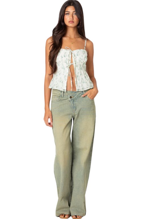 Edikted Malmo Tie Front Camisole In Mix