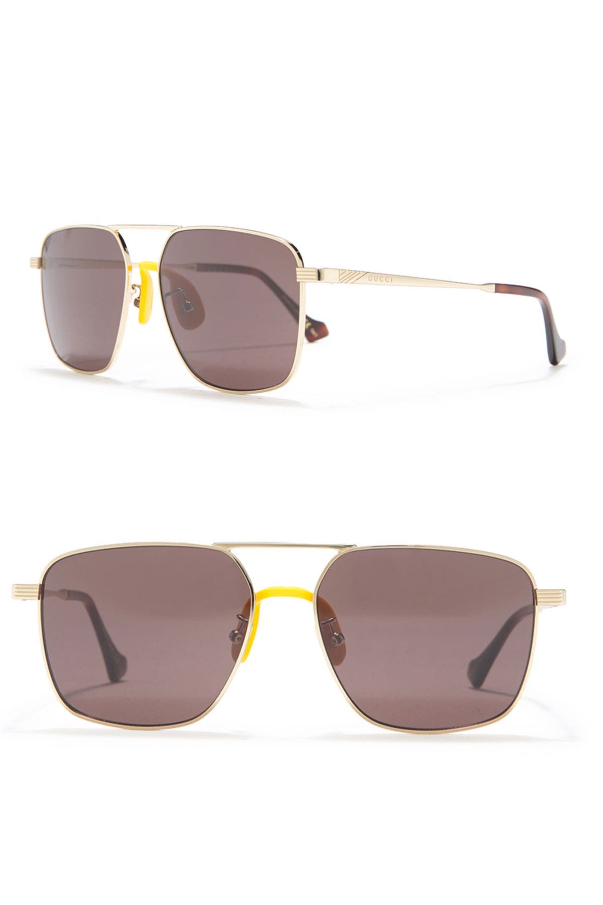 gucci 57mm square sunglasses